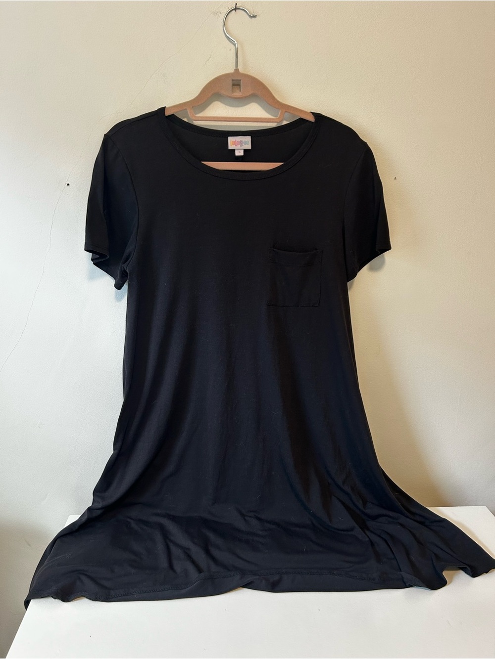 LuLaRoe Black Midi Dress with Front Pocket